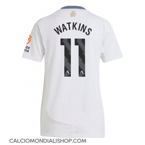 Maglie da calcio Aston Villa Ollie Watkins #11 Seconda Maglia Femminile 2024-25 Manica Corta